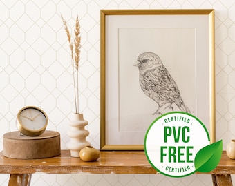 Brown geometric self-adhesive wallpaper | Luxurious Removable Peel and Stick wallpaper or Unpasted wallpaper - PVC-Free