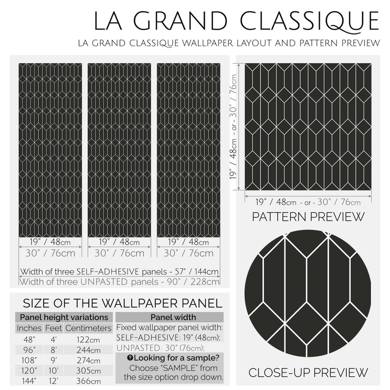 Geometric wallpaper Hexagon Removable Peel and Stick wallpaper or Unpasted wallpaper PVC-Free Seamless Self-adhesive wallpaper image 4
