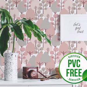 Boho wallpaper | Fairy tale Removable Peel and Stick wallpaper or Unpasted wallpaper - PVC-Free | Forest Self-adhesive wallpaper