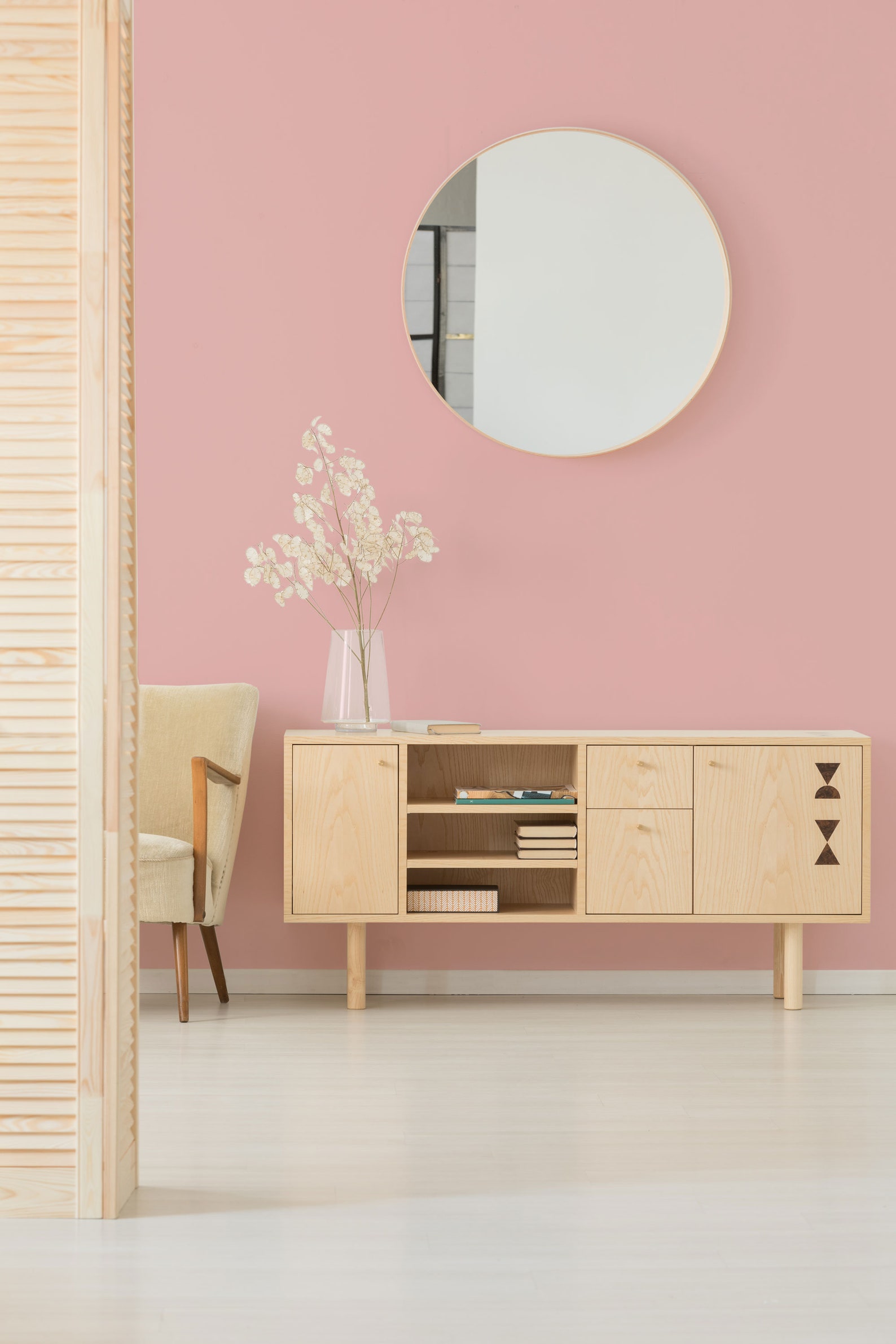 Plain Pink Selfadhesive Wallpaper Pink Solid Color Etsy