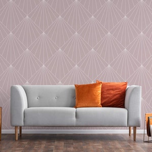 Pink art deco La Grand Classique Removable wallpaper