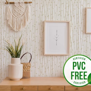 Papel pintado autoadhesivo de línea retro / Papel pintado de los años 70 despegable y pegable o papel pintado sin pegar - Sin PVC / Papel pintado de mediados de siglo