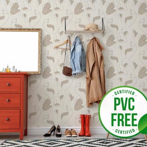 Neutral body line art self-adhesive wallpaper | Line Art removable peel and stick wallpaper - PVC-Free material & Eco-friendly Inks