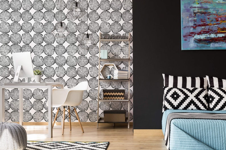 Black Wood Wallpaper Removable Peel and Stick Wallpaper or - Etsy