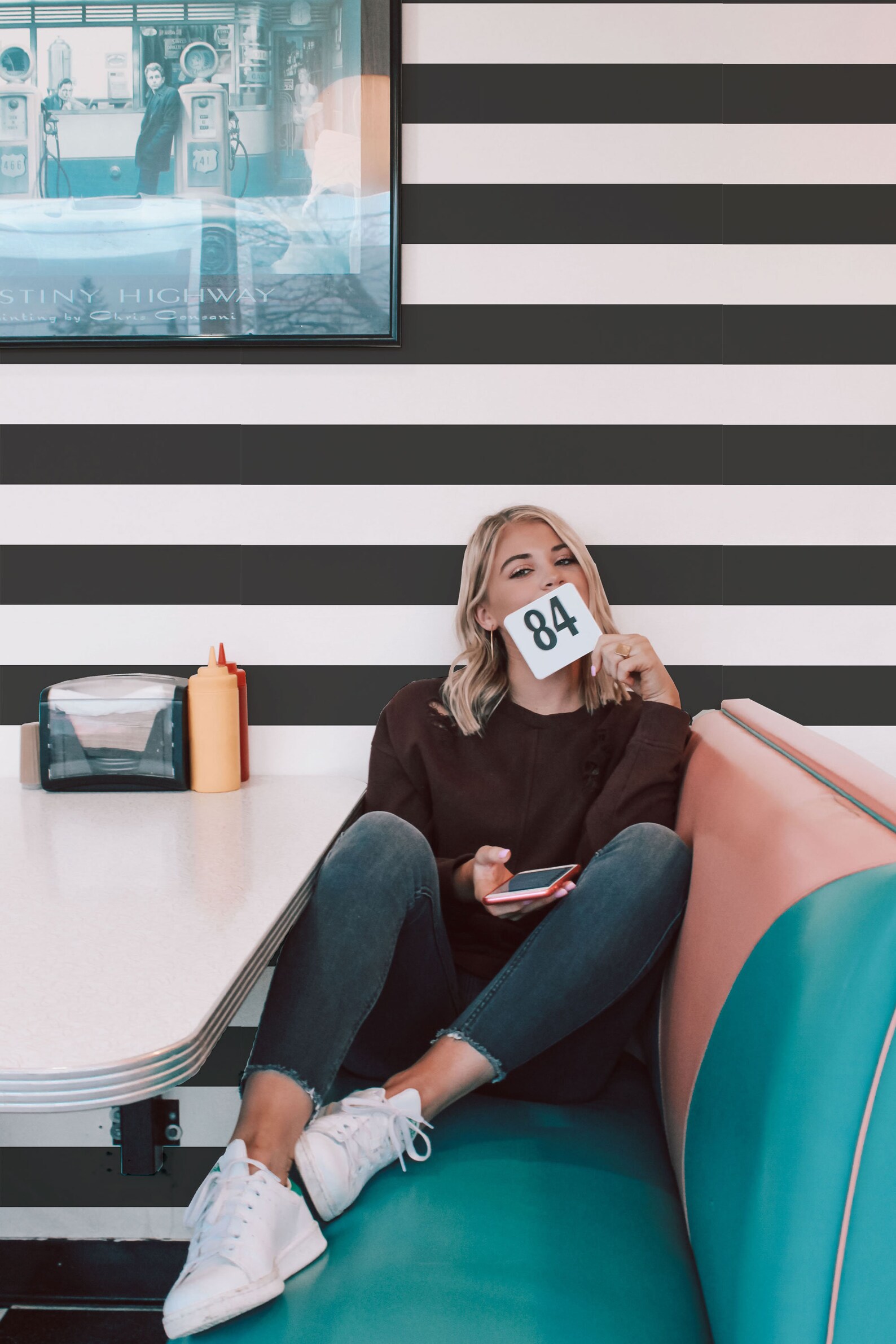 Stripe Selfadhesive Wallpaper Black and White Wide Stripe Etsy UK