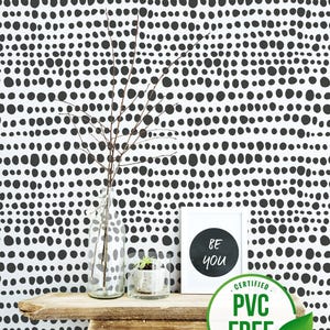 Dots wallpaper | Bold Removable Peel and Stick wallpaper or Unpasted wallpaper - PVC-Free | Abstract Self-adhesive wallpaper