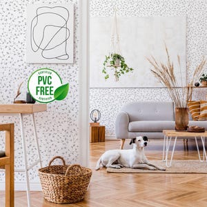 葉っぱの壁紙 | 剥がして貼るだけのミニマルな壁紙または糊なしの壁紙 - PVCフリー | シームレスな粘着壁紙