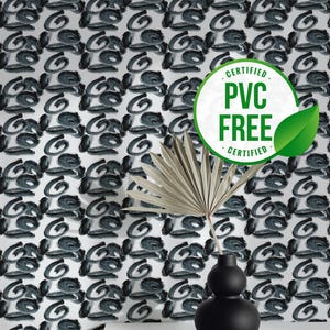 Black watercolor brush stroke wallpaper | Removable Peel and Stick wallpaper or Unpasted wallpaper - PVC-Free |  Self-adhesive wallpaper
