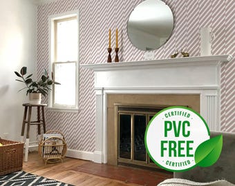Randig tapet | Diagonal rand Avtagbar självhäftande tapet eller opastämd tapet - PVC-fri | Geometrisk självhäftande tapet