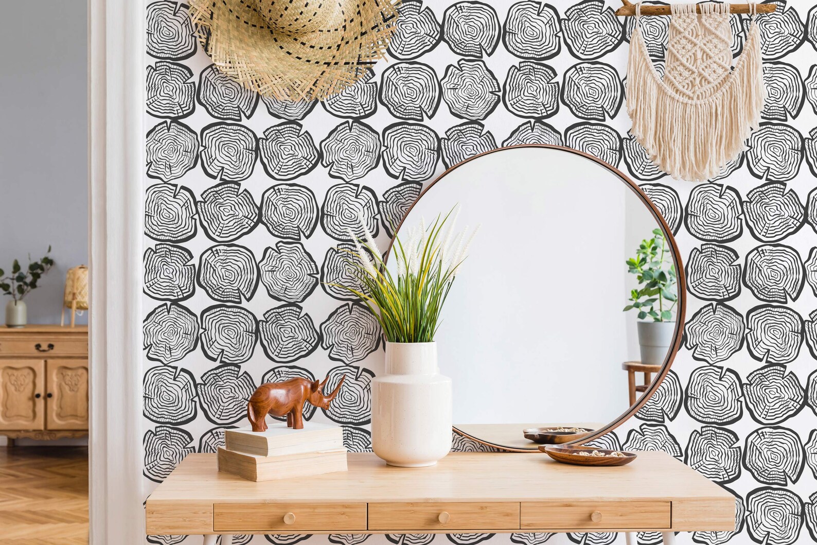 Black Wood Wallpaper Removable Peel and Stick Wallpaper or - Etsy