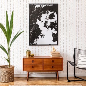 Wavy Stripe Wallpaper | Removable Peel and Stick Wallpaper or Unpasted ...