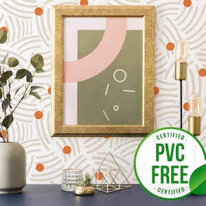 Neutral brush stroke wallpaper | Removable Peel and Stick wallpaper or Unpasted wallpaper - PVC-Free | Dots Self-adhesive wallpaper