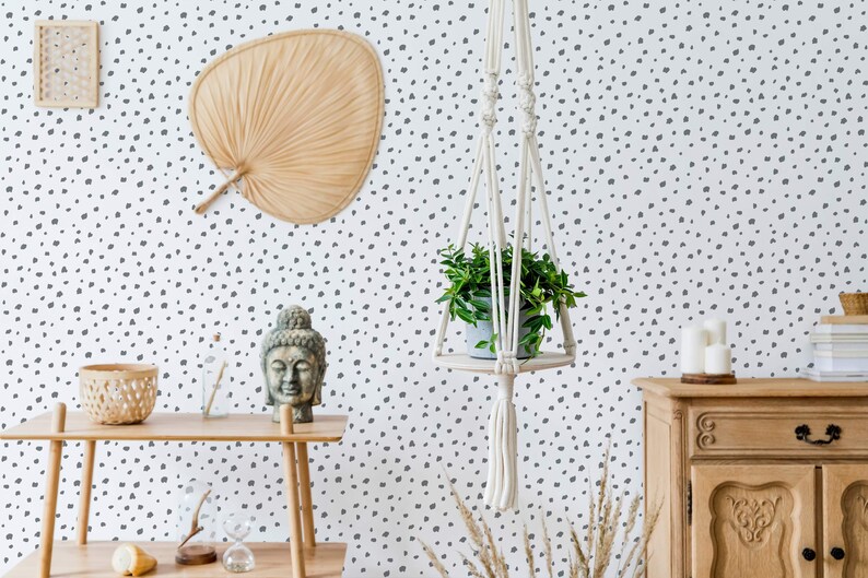 Dalmatian Spots Watercolor Selfadhesive Wallpaper Dotted Etsy