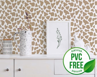 Giraffe wallpaper | Removable Peel and Stick wallpaper or Unpasted wallpaper - PVC-Free | Animal Print Neutral Self-adhesive wallpaper