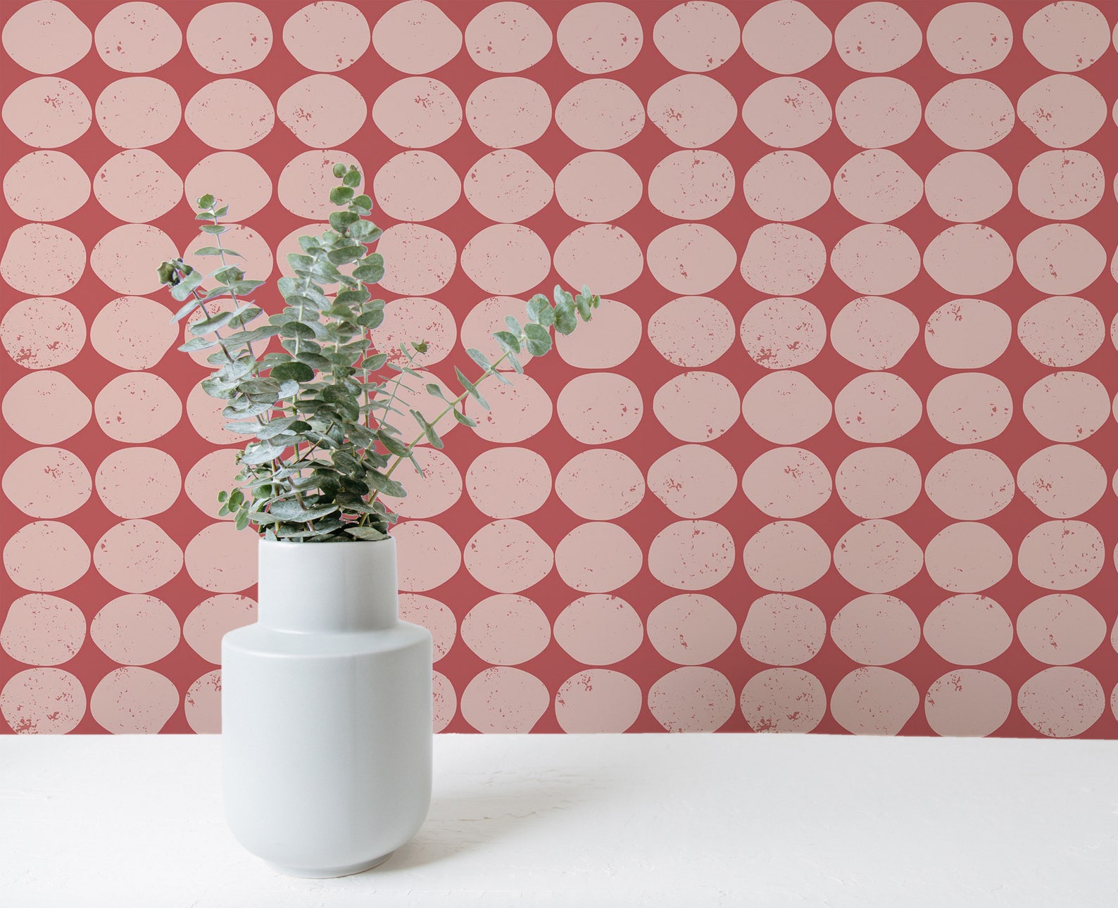 Eclectic Pink Self-adhesive Wallpaper Dotted Removable Peel - Etsy