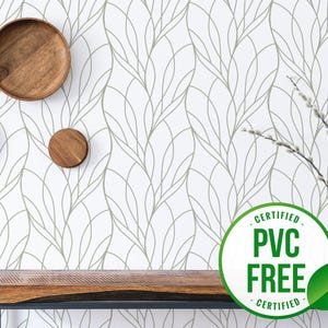 Wavy line wallpaper | Removable Peel and Stick wallpaper or Unpasted wallpaper - PVC-Free | Ornamental Geometric Self-adhesive wallpaper