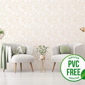 Orange große Blumentapete | Ablösbare Tapete oder ungeklebte Tapete - PVC-Frei | Kinderzimmer Druck Selbstklebende Tapete