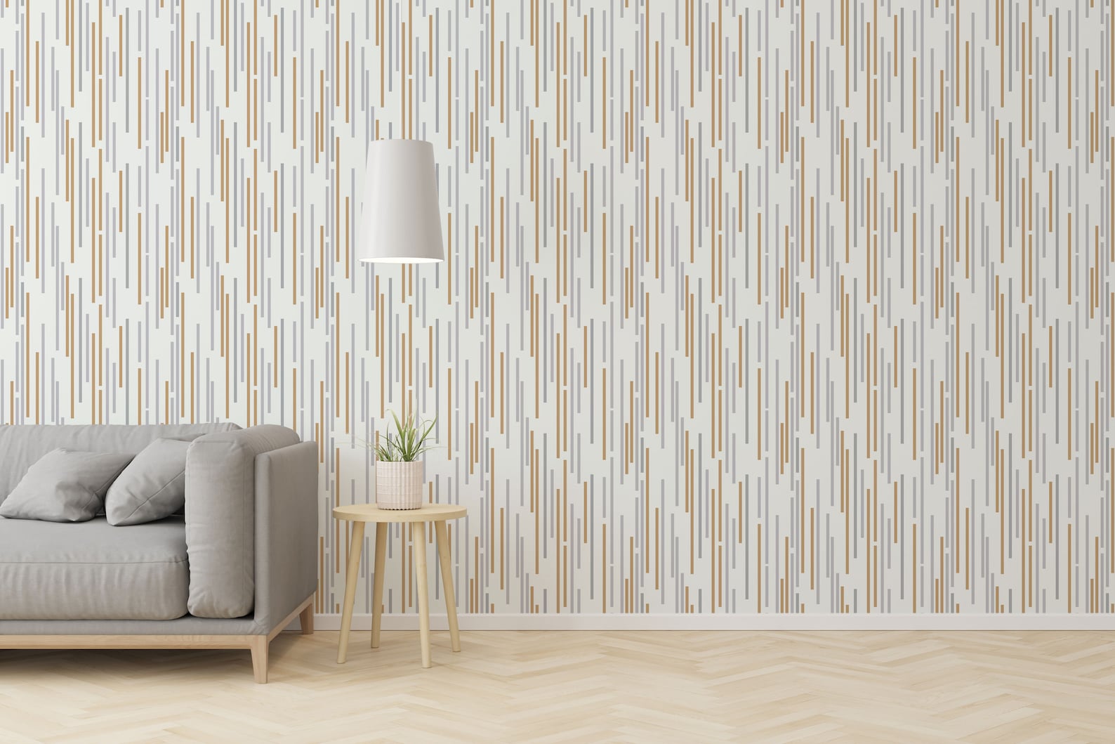 Brown and Gray Striped Wallpaper Removable Peel and Stick - Etsy