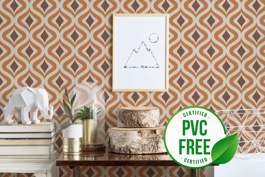 70s Retro Self-adhesive Wallpaper | 1970s Retro Removable Peel and