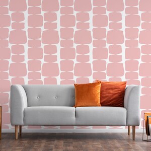 Pink Retro Self-adhesive Wallpaper Retro Removable Peel and - Etsy