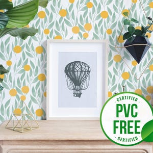 Zitrus selbstklebende Tapete | Orange abziehbare Klebetapete oder ungeklebte Tapete - PVC-Frei