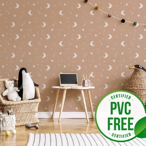 Minimalist Moon Wallpaper Removable Peel and Stick Wallpaper | Etsy