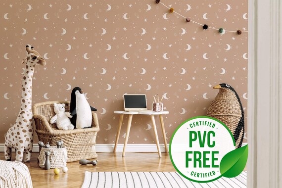 Minimalist Moon Wallpaper Removable Peel and Stick Wallpaper | Etsy
