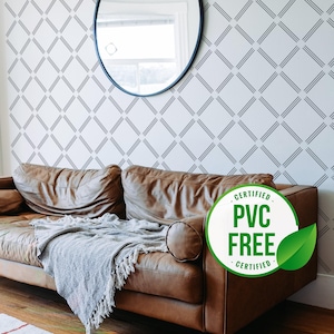 Minimalist tile wallpaper | Geometric Peel and Stick wallpaper or Unpasted wallpaper - PVC-Free | Tile Self-adhesive wallpaper