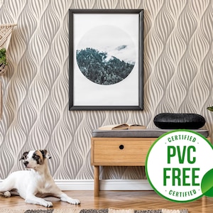 Gray abstract wallpaper | Removable Peel and Stick wallpaper or Unpasted wallpaper - PVC-Free | Classic Simple Self-adhesive wallpaper