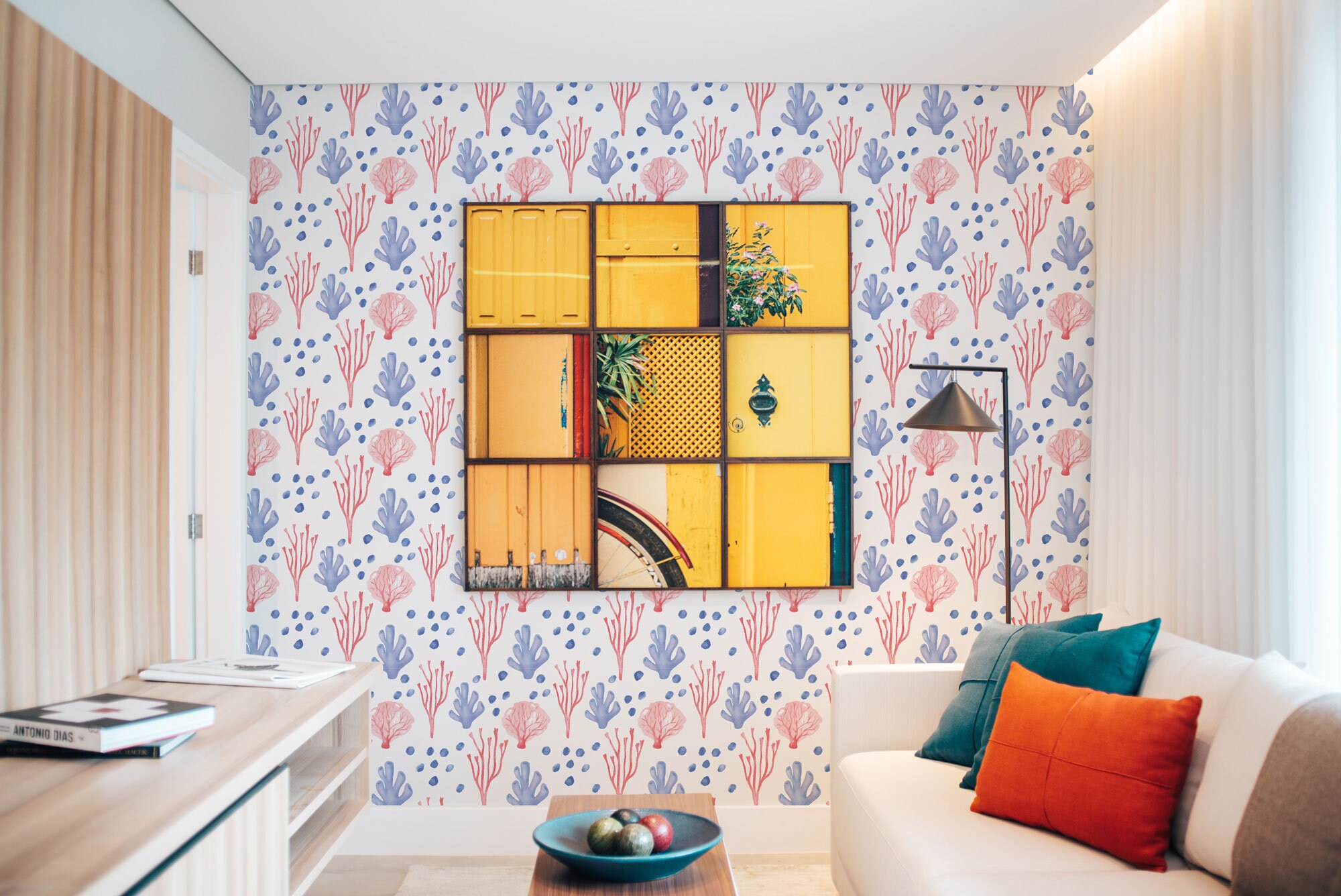 Coral self-adhesive wallpaper marine inspired coral peel and | Etsy