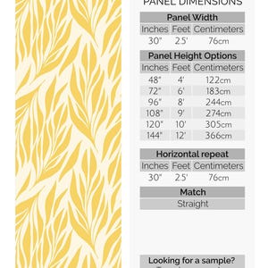 Yellow leaves wallpaper | Removable Peel and Stick wallpaper or Unpasted wallpaper - PVC-Free | Boho Scandi Self-adhesive wallpaper image 4