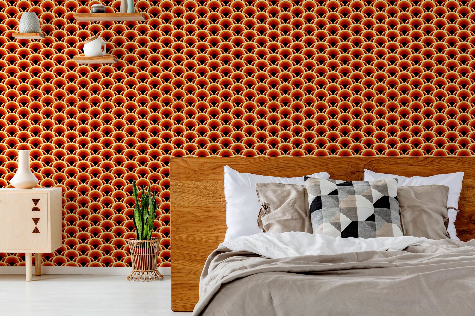 70s Retro Peel and Stick Wallpaper 70s Selfadhesive Etsy