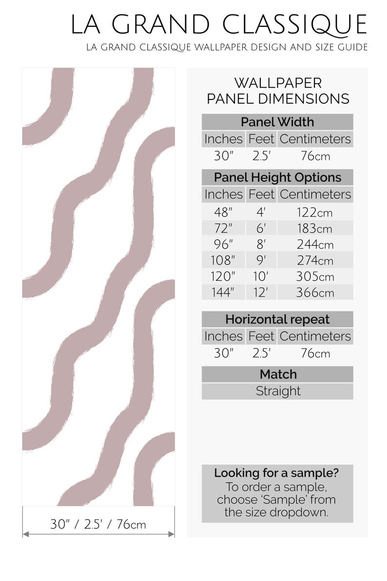 Carta da parati autoadesiva Wavy Line / Carta da parati rimovibile Squiggle Peel and Stick o Carta da parati non incollata - Senza PVC / Carta da parati Brush stroke immagine 4
