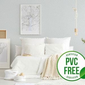 ジグザグ壁紙 | シェブロン 剥がして貼れる壁紙または糊なし壁紙 - PVC フリー | ヘリンボーン 粘着壁紙
