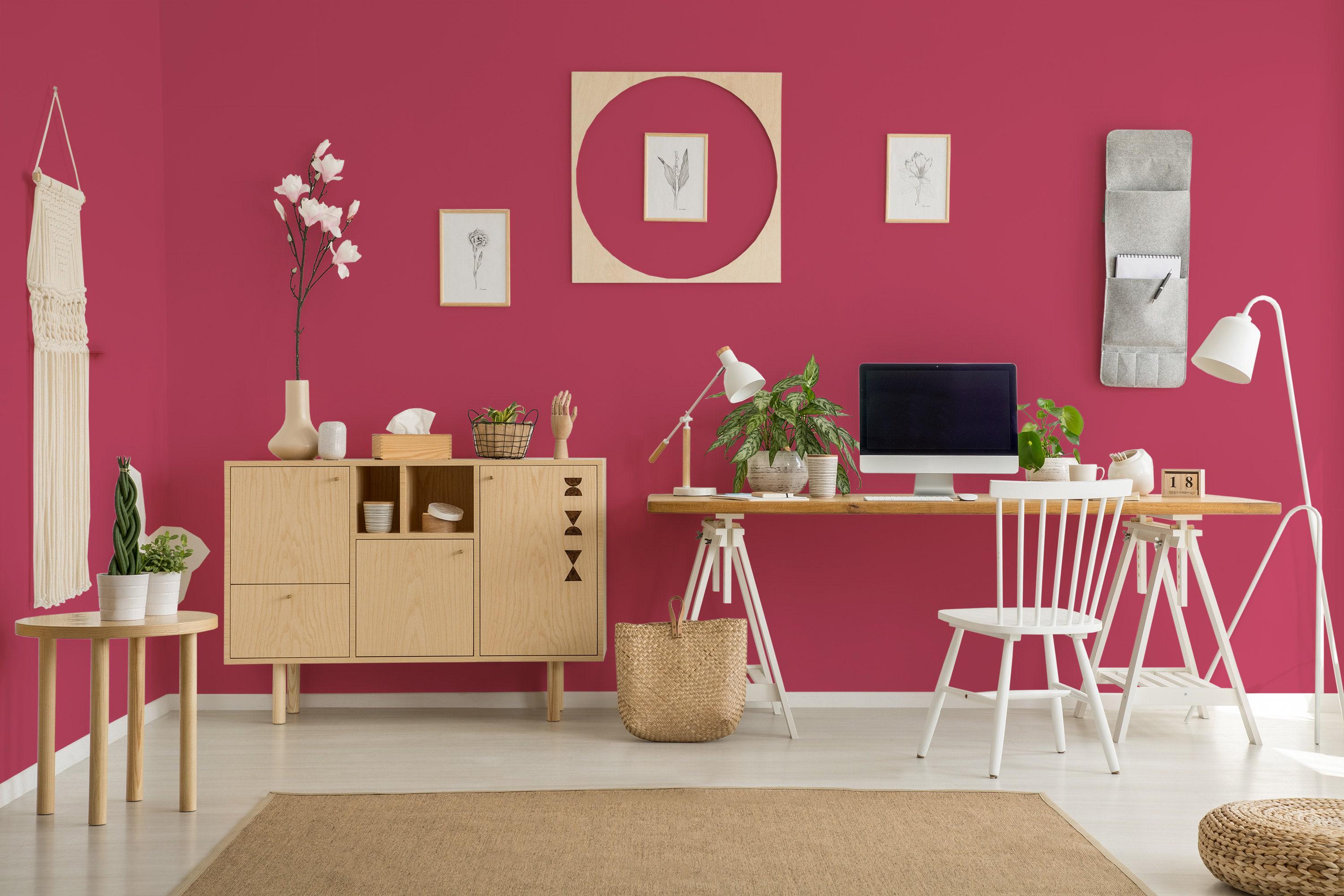 Viva Magenta Solid Color Wallpaper | Removable Peel and Stick Wallpaper ...