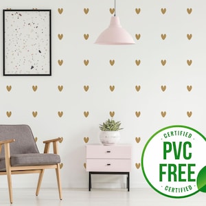 Beige and white minimal heart wallpaper | Removable Peel and Stick wallpaper or Unpasted wallpaper - PVC-Free