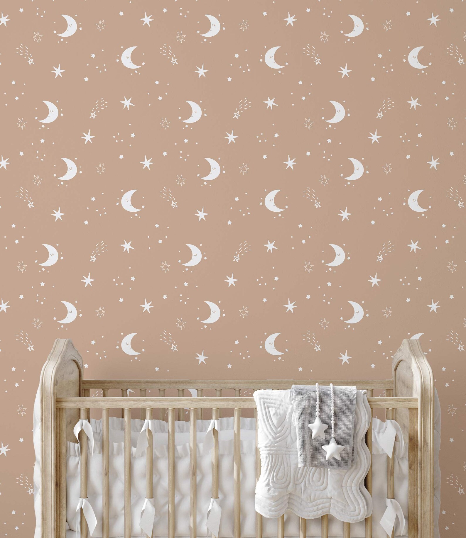 Minimalist Moon Wallpaper Removable Peel and Stick Wallpaper | Etsy