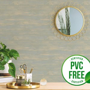 Grasgrüne Vintage Tapete | Ablösbare Tapete oder ungeklebte Tapete - PVC-Frei | Schlichte erdige Selbstklebende Tapete