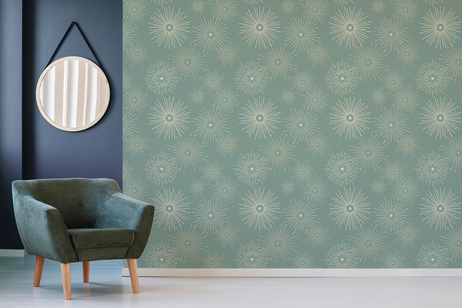 Starburst Wallpaper Star Removable Peel and Stick Wallpaper | Etsy