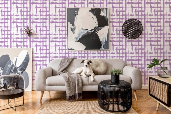 Purple Brush Stroke Self-adhesive Wallpaper Grid Removable - Etsy Australia Purple Brush Stroke Self-adhesive Wallpaper Grid Removable - Etsy Australia