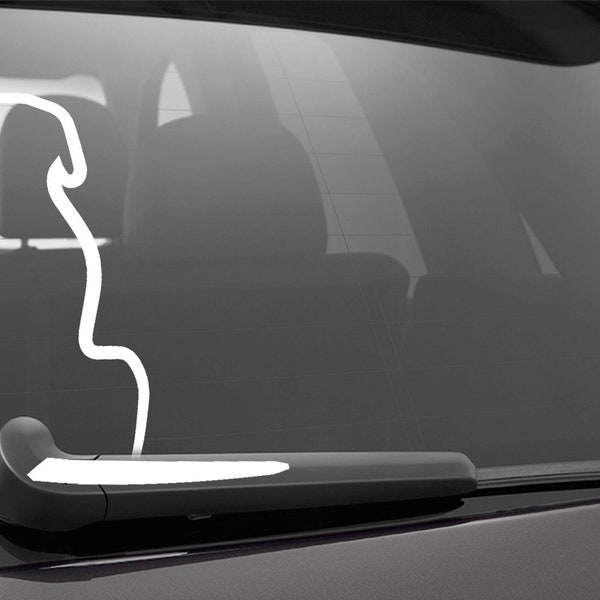 Dog Windshield Wiper Decal Etsy