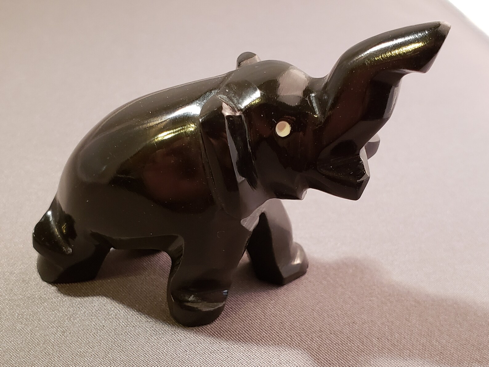Crystal Onyx Elephant Natural Black Solid Agate Stone Quartz | Etsy