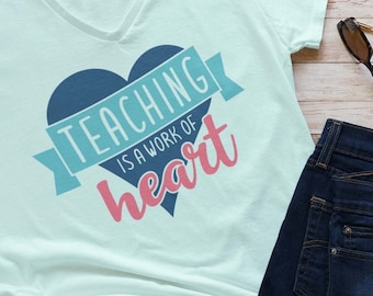 Teacher Appreciation Shirt Design, Heart SVG, Teacher Gift (Digital Download)