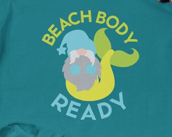 Gnome Mermaid Svg, Mermaid Tail Shirt Design, Summer Beach Gnome, Humorous Gnome Saying, Mermaid Cut File, Funny Beach Shirt, Cute Gnome
