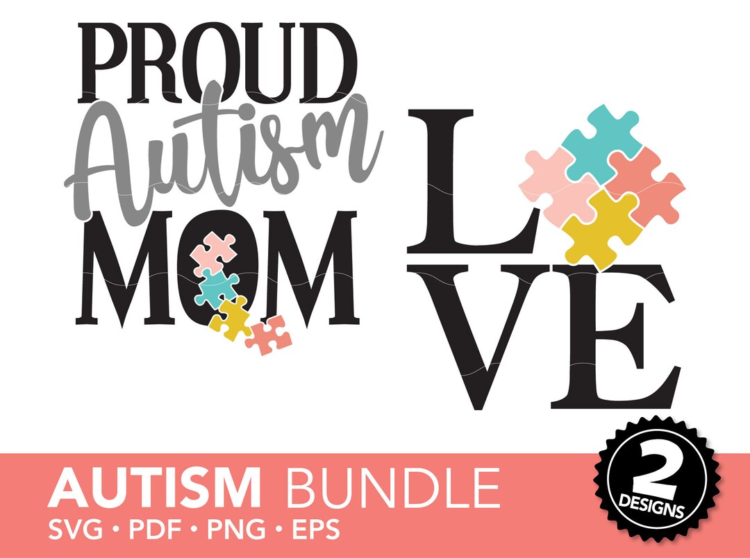 Autism Awareness Svg Bundle, Autism Mom Life Png, Autism Heart Puzzle ...