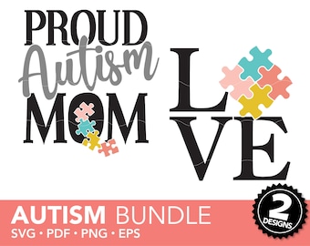 Autism Awareness Svg Bundle, Autism Mom Life Png, Autism Heart Puzzle Svg, Autism Quote, Autistic Shirt Design, Au-Some Cut File, Puzzle Svg