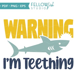 Beißer Baby Svg, Lustiges Baby Hai Svg, Baby Junge Svg, Süßes Baby Spruch Svg, Achtung I'm Beißer Hai Svg, Kinder Hai Shirt Design