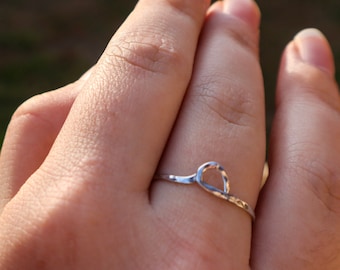THIN SILVER Wave RING - Unique Style Ring - Dainty Silver Ring - Ring For Girlfriend - Silver Band Ring - Sterling Silver Ring -