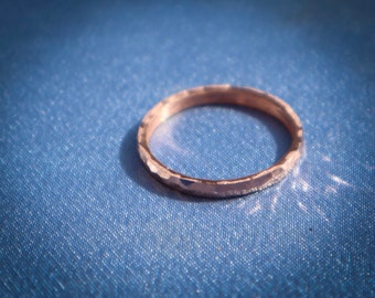 THIN COPPER RING - Sparkling Ring - Boho Style Ring - Ring For Wife - Ring For Husband - Copper Jewelry