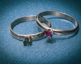 Birthstone Rings, Sterling Silver Rings, Bridesmaid Rings, Wedding Ring, Engagement Ring, Promise Ring, Anniversary
